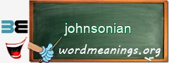 WordMeaning blackboard for johnsonian
